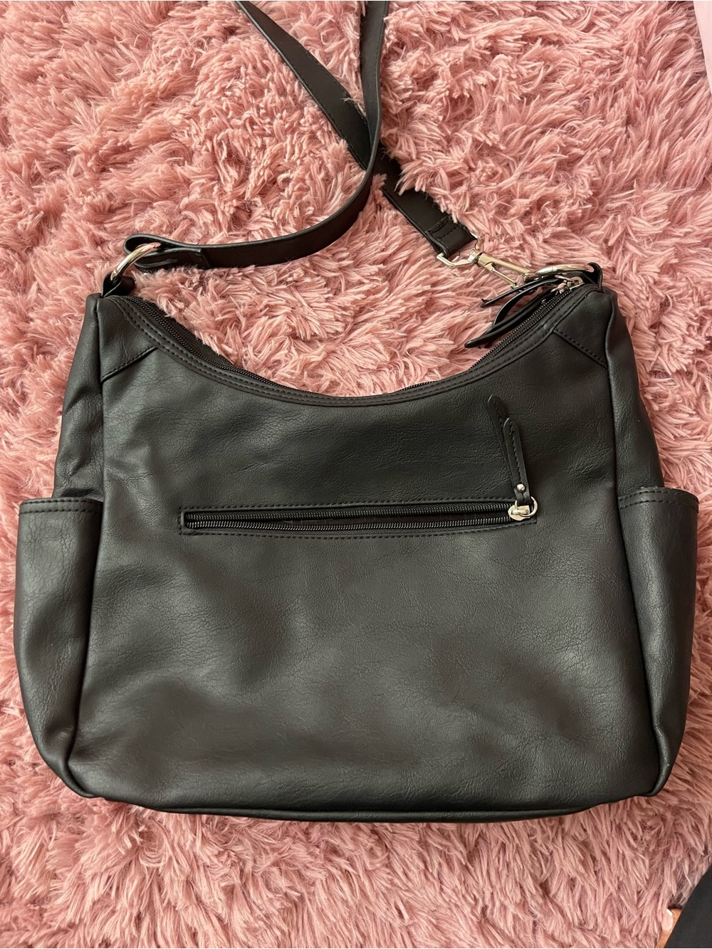 Rosetti Black Shoulder Bag with Gold-Tone Accent - Picture 2 of 8